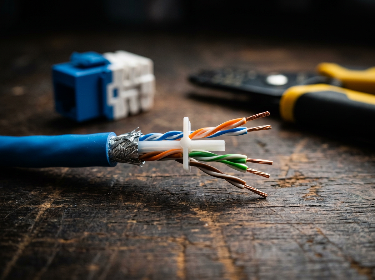 Macro view of bare copper conductors vs copper clad aluminum